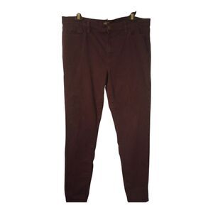 LOFT super skinny eggplant colored mid rise pants